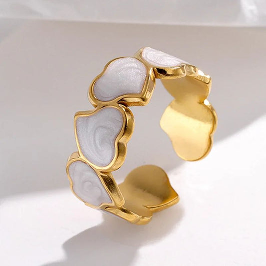 Marble Heart Ring