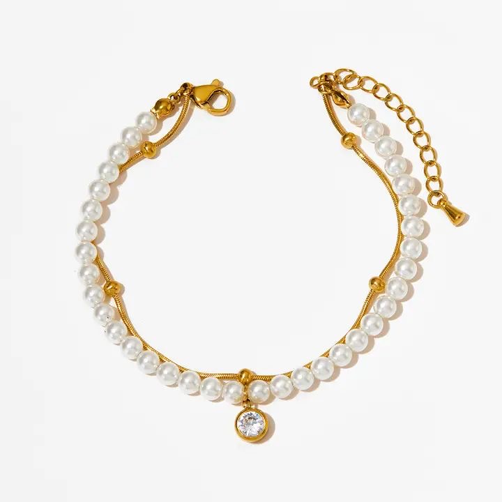 White pearl Anklet