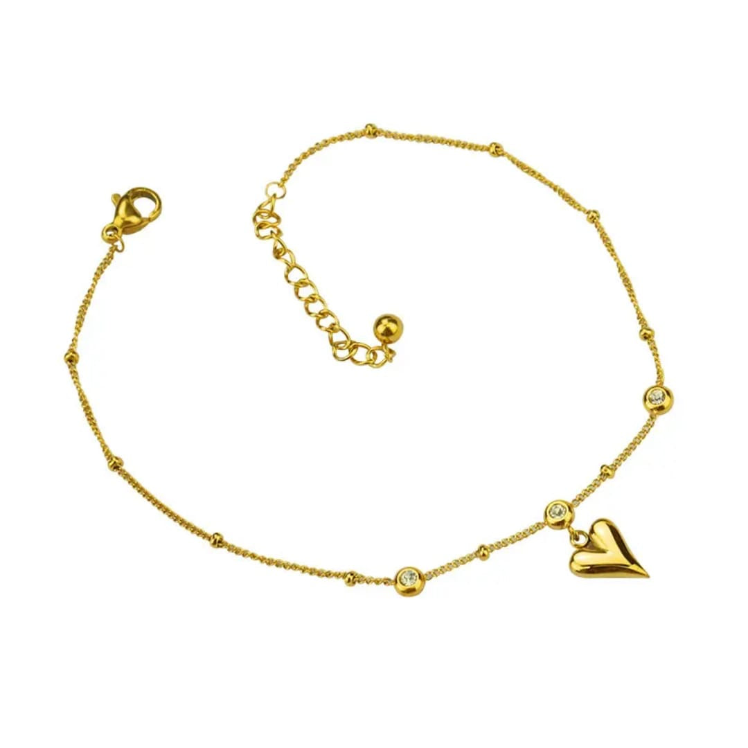 Stone heart Anklet