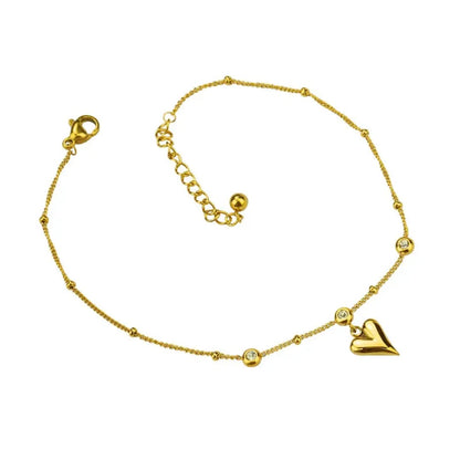 Stone heart Anklet