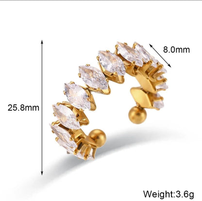 Marquise zircon Ring (Adjustable)