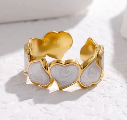 Marble Heart Ring