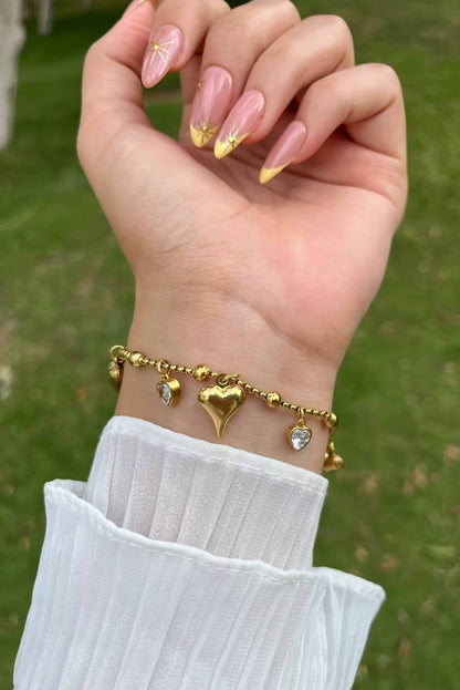 Heart charm bracelet✨