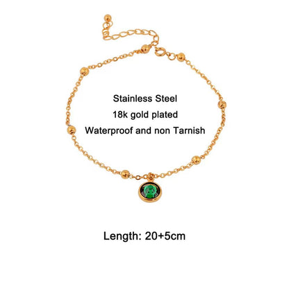 Green Emerald Anklet