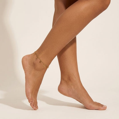 Clover charms Anklet