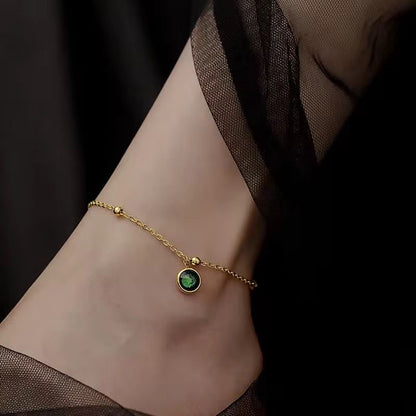 Green Emerald Anklet